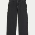 Dark Wash Super Baggy Jeans - washed black