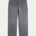 Dark Wash Baggy Jeans - washed gray