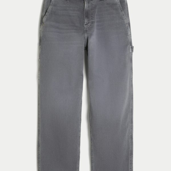 Dark Wash Baggy Jeans - washed gray