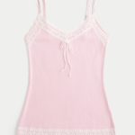 Lace Trim Cami - light lilac