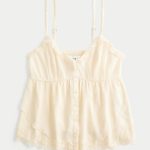 Easy Chiffon Babydoll Top - ivory