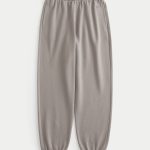 Hollister Feel Good Fleece Dad Joggers - taupe