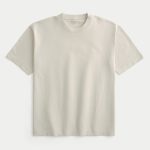 Boxy Heavyweight Washed Crew T-Shirt - cream