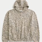 Baggy Cinch Hoodie - cream print
