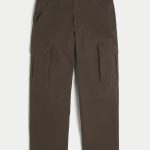 Skater Baggy Cargo Pants - dark brown
