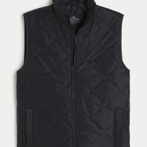 Onion-Quilted Puffer Vest - black
