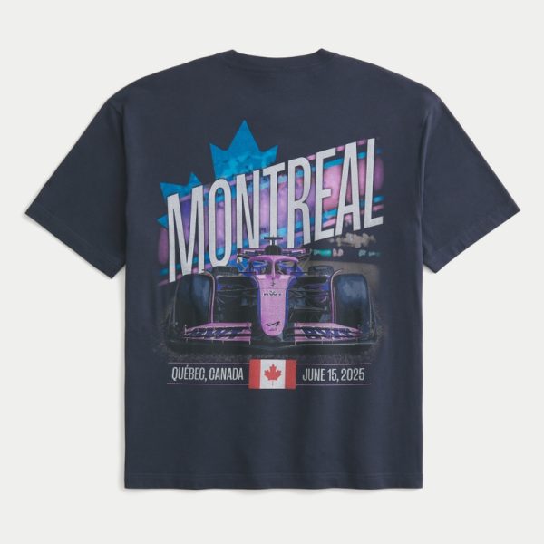 Boxy McLaren Graphic Tee - deep navy
