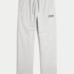 Straight Logo Sweatpants - light heather grey