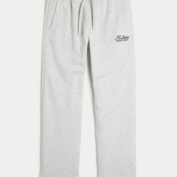Straight Logo Sweatpants - light heather grey