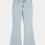 High-Rise Dark Wash Flare Jeans - light