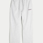 Baggy Fleece Logo Sweatpants - light heather gray