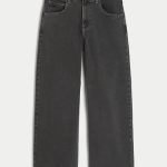 Dark Wash Super Baggy Jeans - washed black
