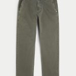 Light Wash Loose Jeans - gray olive