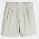 Above-the-Knee Baggy Bermuda Flex Waist Shorts - light khaki
