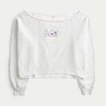 Easy Graphic Double Off-the-Shoulder Sweatshirt - light heather gray