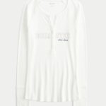 Logo Graphic Henley - cloud white
