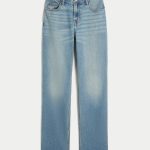 High-Rise Medium Wash Straight Jean - medium