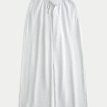 Wide-Leg Sweatpants - light heather grey