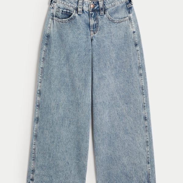 Low-Rise Dark Wash Super Baggy Jeans - medium