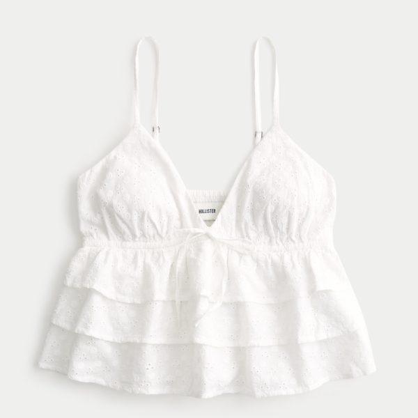 Easy Tiered Blouse - white
