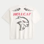 Baggy Dodge Hellcat Graphic Jersey - cream