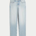 High-Rise Medium Wash Straight Jean - light