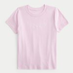 Heart Graphic Baby Tee - rose quartz