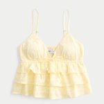 Easy Tiered Blouse - butter yellow