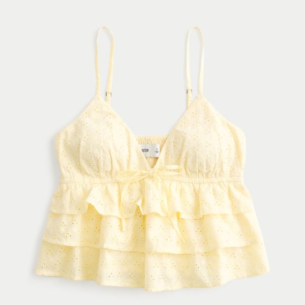 Easy Tiered Blouse - butter yellow