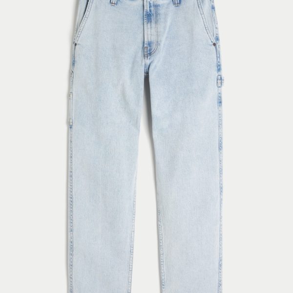 Washed Black Loose Jeans - light