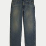 Dark Wash Baggy Jeans - dark