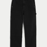 Baggy Camo Painter Pants - washed black