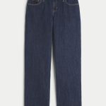 Low-Rise Medium Wash Loose Jeans - dark rinse