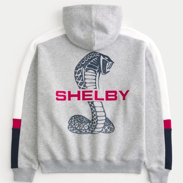 Boxy Toyota Supra Graphic Hoodie - heather gray