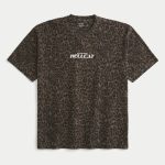 Boxy Heavyweight Toyota Supra Graphic Tee - dark brown print