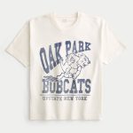 Boxy Heavyweight Radio Club Graphic Tee - cream