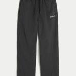Baggy Fleece Logo Sweatpants - washed black