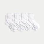 Logo Quarter-Crew Socks 4-Pack - white