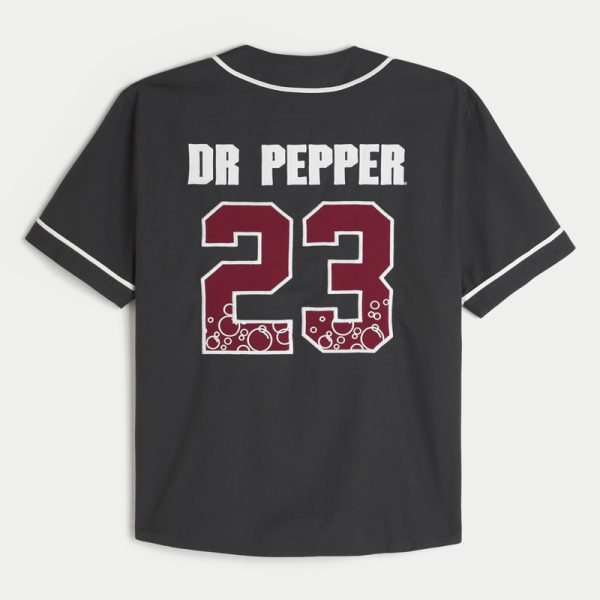 Boxy Looney Tunes Graphic Baseball Jersey - faded black