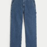 Baggy Camo Painter Pants - medium wash painter
