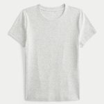 Camo Crew Baby Tee - light heather grey