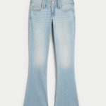 Low-Rise Distressed Medium Wash Boot Jeans - light
