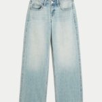 Low-Rise Medium Wash Baggy Jeans - light