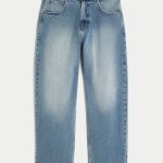 Washed Black Skater Baggy Jeans - medium