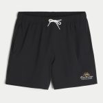 Mid-Thigh Volley Swim Trunks - black