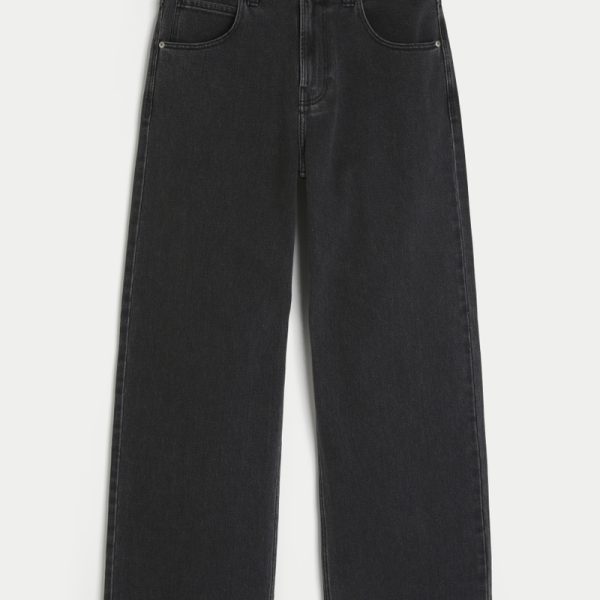 Light Wash Super Baggy Jeans - washed black