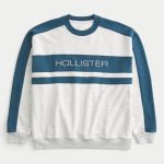 Baggy Terry Logo Graphic Crew Sweatshirt - light heather gray
