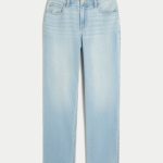 High-Rise Medium Wash Straight Jean - light