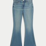 High-Rise Dark Wash Flare Jeans - medium