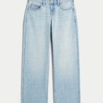 Low-Rise Medium Wash Baggy Jeans - light